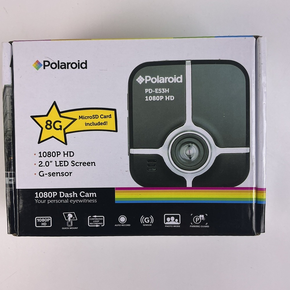 Polaroid PD-E53H 1080P HD Dash Cam w 2.0" Screen G-Sensor Pre-Owned